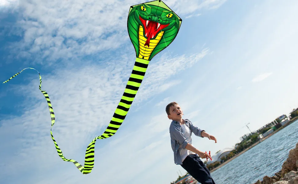 HENGDA KITE Large Power Snake Kites with Flying Line Outdoor Fun Sports Kite B 26 Ft - KITE