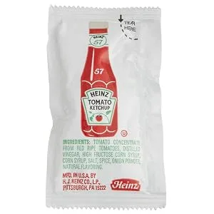 Heinz Tomato Ketchup, 0.32-Ounce Single Serve Packages (Pack of 200) 0.32 Ounce (Pack of 200) - product information 2
