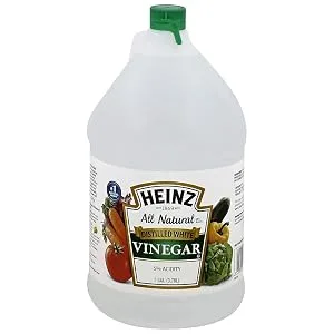 Heinz All Natural Distilled White Vinegar 5% Acidity 1 Gallon Jug (Pack of 2) with By The Cup Swivel Spoons - vinegar square