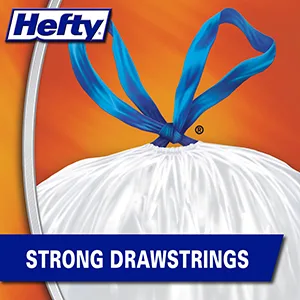 Hefty Strong Tall Kitchen Trash Bags, Unscented, 13 Gallon, 90 Count 90 Count (Pack of 1) - Trash Bags