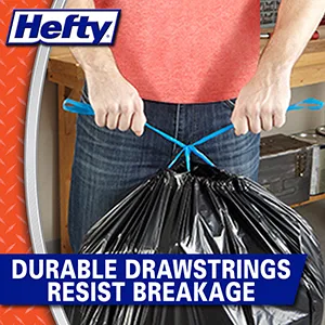Hefty Strong Large Trash Bags, 30 Gallon, 74 Count 74 Count (Pack of 1) - Trash Bags