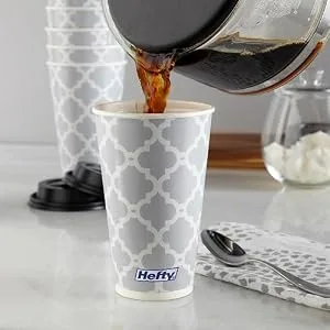 Hefty Disposable Hot Cups with Lids, 16 Ounce, 20 Count 16oz - 20 Count - product information 3