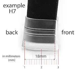 Heel Hunks 10 Sizes Pack Black - Heel Cap Protector Replacement Tips for High Heel Shoes and Stiletto - Anti-Slip and for Grass - (10 Pairs) 10 SET Black - how to measure high heel for correct heel cap size