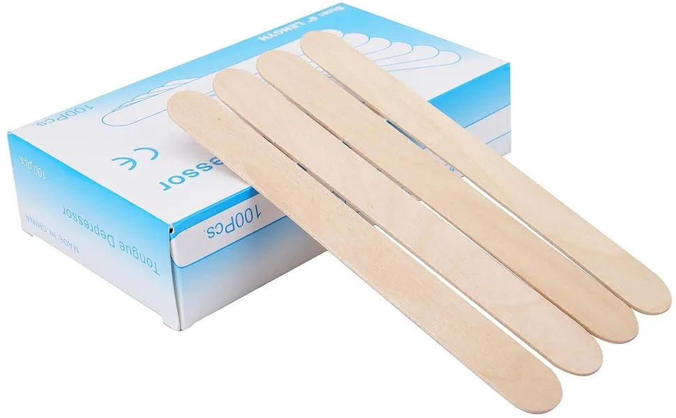 Hedume 600 Pack Large Wide Wax Sticks, Wood Wax Spatula Applicator, Body Hair Removal Craft Sticks Applicator Spatula - product information 2