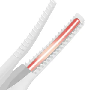 Heated Eyelash Curler, USB Rechargeable 2 in 1 Clip-Type & Built-in Comb Heat Lash Curler with 3 Temperature Modes, Quick & Long-Lasting Curling Effect - lash curler