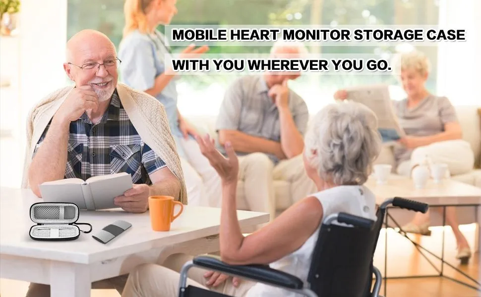 Heart Monitor Case Compatible with AliveCor Kardia Mobile ECG/ for KardiaMobile 6L for Apple and Android Device - CASE ONLY (Black) - product information 2