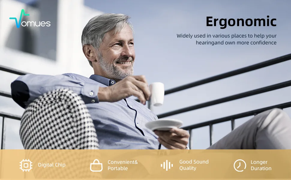 Hearing Aids, Rechargeable Hearing Aids for Seniors & Adults with Volume Control, Small Completely-in-Canal Digital Hearing Amplifier, Assist Devices with Charging Box,Black - Hearing aids