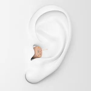 Hearing Aids, Rechargeable Hearing Aids for Seniors & Adults with Volume Control, Small Completely-in-Canal Digital Hearing Amplifier, Assist Devices with Charging Box,Black - In ear hearing aid