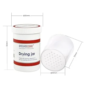 Hearing Aids Drying Kit Drying Jar Drying Dehumidifier Dryer (Two Cards Drying Capsules and One Drying Jar) (60 * 85mm) - drying jar