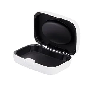 Hearing Aid Case Hard - Portable Protective Storage Case for BTE CIC IIC ITE (Black) - hearing aid case
