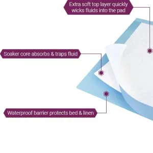 Healthy Spirit Disposable Underpad, 23 X 36 inch, 50 Count - chucks