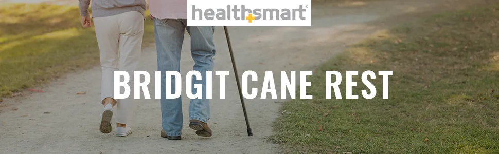 HealthSmart Vivi Bridgit Cane Rest Cane Holder, Helps Cane Stay in Place, Small and Compact, 5/8 to 1 Inch, Orange - Cane Holder