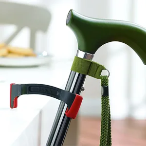 HealthSmart Vivi Bridgit Cane Rest Cane Holder, Helps Cane Stay in Place, Small and Compact, 5/8 to 1 Inch, Orange - Keeps Cane In Place When Not In Use