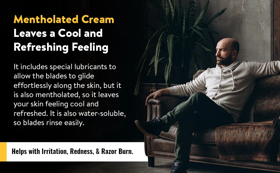 HeadBlade HeadSlick Shave Cream 8 oz for Smooth Headshaving for Bald Men, Helps with Irritation, Redness, & Razor Burn 8 Fl Oz (Pack of 1) - HeadBlade HeadShed Men