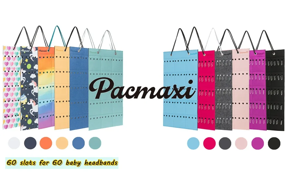 Headband Holder for Baby Girl, Hanging Storage Organizer Newborn Headbands, Bow Pink - product information 4