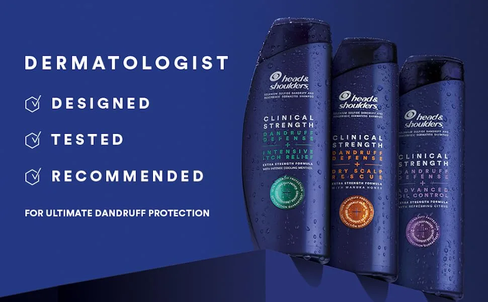 Head & Shoulders Clinical Strength Dandruff Shampoo Twin Pack, Advanced Oil Control with Refreshing Citrus, 13.5 Oz Each - dermatologist designed tested and recommended
