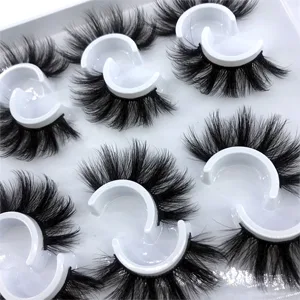 HBZGTLAD 5pairs/6 Pairs Fluffy False Eyelashes Natural Faux Mink Strip 3D Lashes Pack (MDF-12) - mdf-12