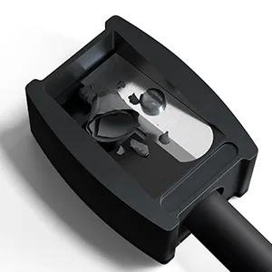 HAUS LABORATORIES By Lady Gaga: PENCIL SHARPENER | Black Cosmetics Sharpener for Eyeliners and Lip Liners, Includes Blade Cleaner, Vegan & Cruelty-Free | 1-Piece - cosmetics sharpener, makeup sharpener, haus labs sharpener, lady gaga sharpener, eyedentify pencil
