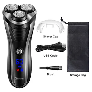 Hatteker Electric Shaver Rotary Razor Men Cordless Beard Trimmer Pop-Trimmer Waterproof - product information 3