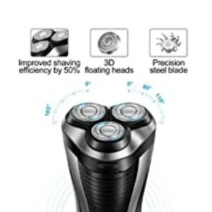 Hatteker Electric Shaver Rotary Razor Men Cordless Beard Trimmer Pop-Trimmer Waterproof - product information 4