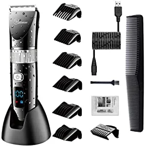 Hatteker Cordless Hair Trimmer Pro Hair Clippers Beard Trimmer for Men Haircut Kit Cordless USB Rechargeable Waterproof - product information 3