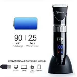 Hatteker Cordless Hair Trimmer Pro Hair Clippers Beard Trimmer for Men Haircut Kit Cordless USB Rechargeable Waterproof - product information 7