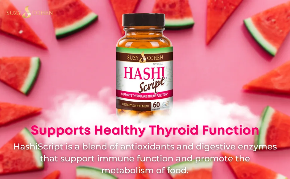 HashiScript Thyroid and Immune Support Formula with Catalase and Glutathione - by Suzy Cohen - Hashi Script Hero