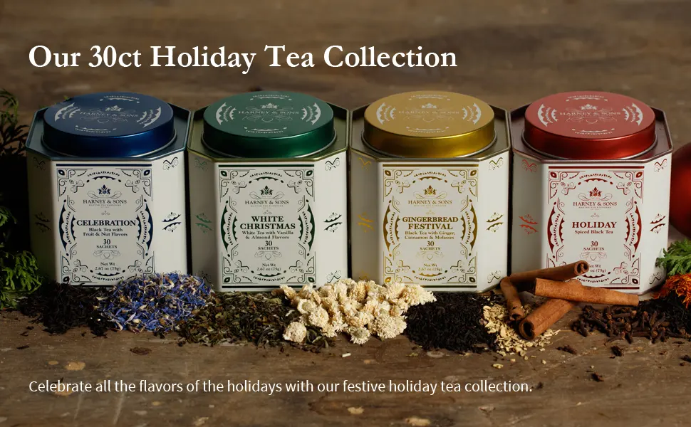Harney & Sons Gingerbread Festival, Black Tea with Ginger & Cinnamon - Holiday Tea Collection
