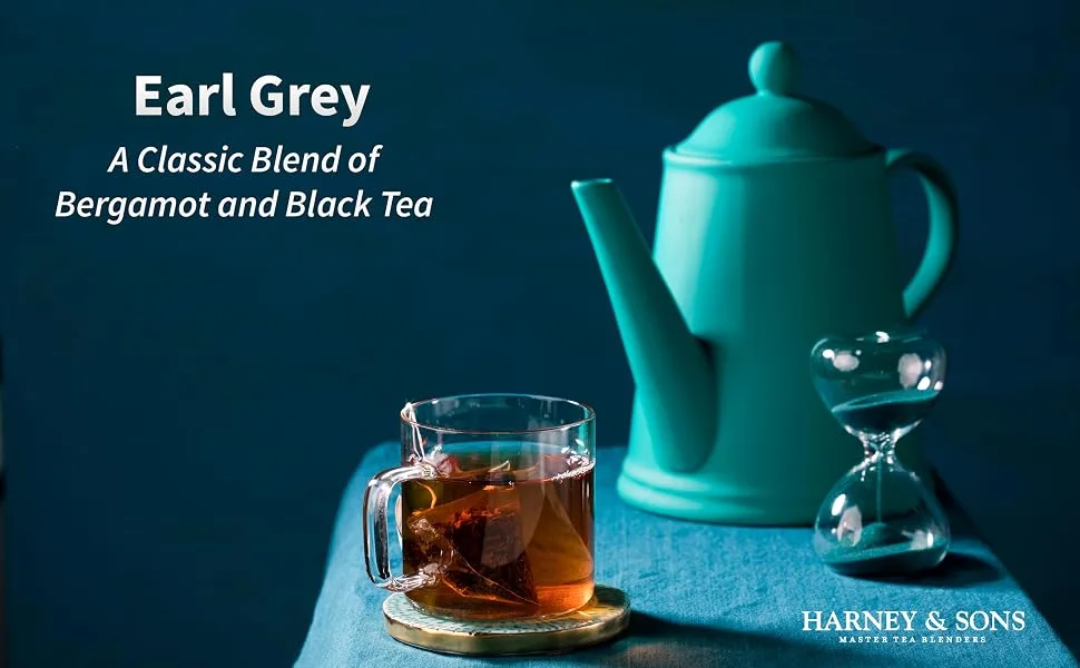 Harney & Sons Fine Teas Decaffeinated with Bergamot, Earl Grey, 50 Count 50 Count (Pack of 1) - Earl Grey