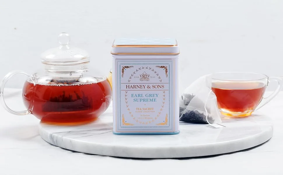 Harney & Sons Fine Teas Decaffeinated with Bergamot, Earl Grey, 50 Count 50 Count (Pack of 1) - Earl Grey Supreme