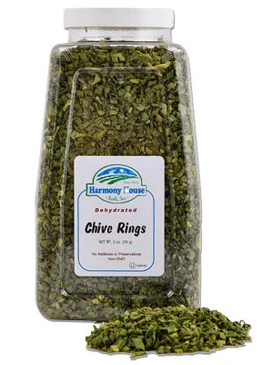 Harmony House Dried Chives, Chopped  Dehydrated Vegetables For Cooking, Camping, Emergency Supply and More (2 oz, Quart Jar) - Dried Chives