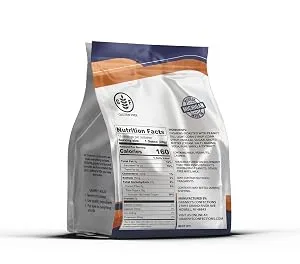 Handmade Cashew Brittle Made With Premium Cashews, Just Like Granny Used to Make. - One Pound (16 oz) Bag - Cashew Brittle Bag - Back