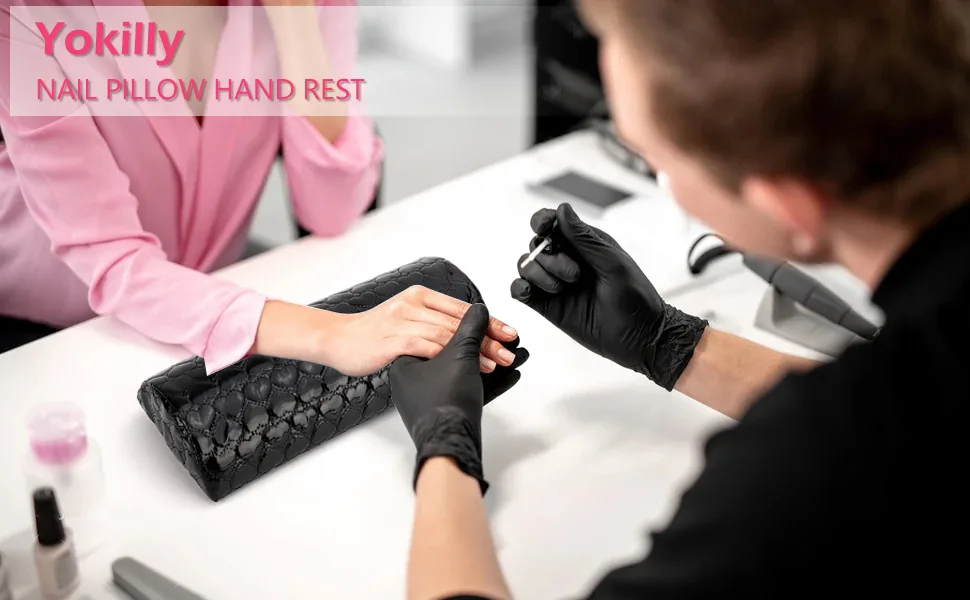 Hand Rest for Nails, PU Leather Nail Arm Rest Cushion Pillow for Manicure Nail Table Desk Professional Nail Art Supplies - Nail Arm Rest