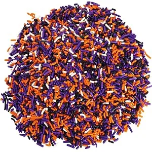 Halloween Sprinkles - Bulk Sprinkles - 1.6 LB - Orange, Black, Purple and White Jimmies - A Great Surprise
