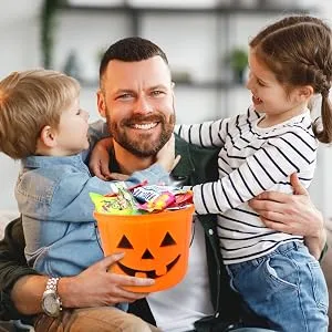 Halloween Care Package Gift Basket -Filled with 2 Lbs Halloween Candy Treats, 55 items Option 2 - Halloween gift pack