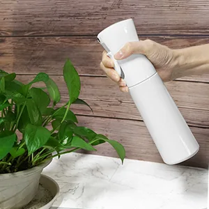 Hair Spray Bottle Empty Plastic Trigger Spray Bottle Refillable Fine Mist Sprayer Bottle 2 Pack 10oz /300ml for Hair Styling, Cleaning, Garden Continuous Water Mister (1Black+White) - Spray Bottles