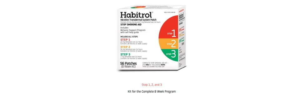 Habitrol Nicotine Transdermal System Patch | Stop Smoking Aid | Step 1 (21 mg) | 7 Patches (1 Week Kit) | Packaging May Vary - product information 5