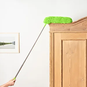 GTEWERK DUSTR Microfiber Duster with Extension Pole, Feather Duster, Ceiling Fan Duster, Feather Dusters for Cleaning, Dust Cleaner, Cobweb Duster - Electrostatic Bendable Head - up to 100 Inch - extendable feather duster Gütewerk dustr telescopic retractable pole handle dust remover washable