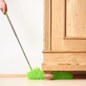 GTEWERK DUSTR Microfiber Duster with Extension Pole, Feather Duster, Ceiling Fan Duster, Feather Dusters for Cleaning, Dust Cleaner, Cobweb Duster - Electrostatic Bendable Head - up to 100 Inch - extendable feather duster Gütewerk dustr telescopic retractable pole handle dust remover washable