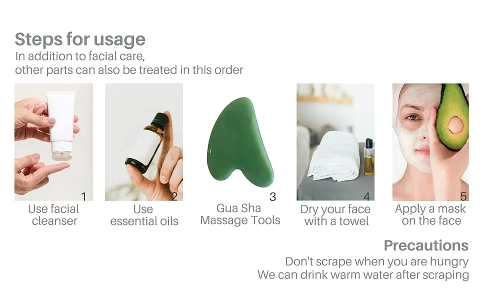 Gua Sha Massage Tools, 4 Pcs Gua Sha Tools of Multi-Shapes, Guasha Scraping Massage Tools for Face and Body by MoHern - muscle recovery