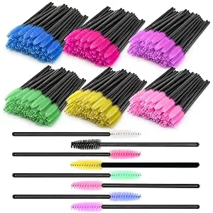 GreenLife 50 pcs Multicolor Disposable Eyelash Brush Mascara Wands Applicator (Black-Rose) - product information 2