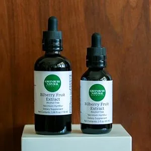 Greenbush Bilberry | 4 oz Liquid Extract | Vision & Circulatory Support | Eye-Health Supplement 3.98 Fl Oz (Pack of 1) - Bilberry Extract