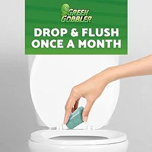 Green Gobbler Septic Saver | Septic Tank Treatment Packets | 2 Pack | 1 Year Septic Tank Supply - drop