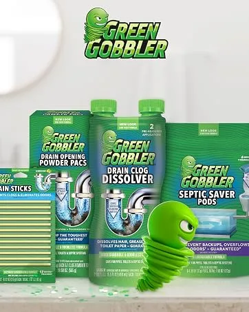 Green Gobbler Septic Saver | Septic Tank Treatment Packets | 2 Pack | 1 Year Septic Tank Supply - product information 8