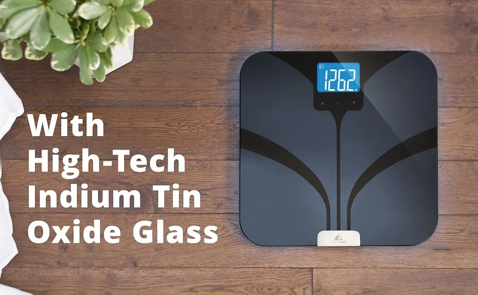 Greater Goods Bluetooth Connected Bathroom Smart Scale, Measures & Tracks BMI, Lean Mass, Water Weight, & Bone Mass, Extra-Large, Backlit LCD Screen, Auto-Calibration & Auto-Off Black, Premium BMI - bathroom scale bluetooth iphone greater goods bathroom scale withings scales digital weight and body