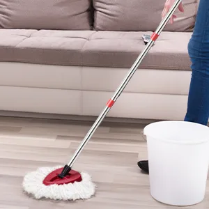 GRAREND 4-Section Spin Mop Replacement Head Handle, Compatible with Ocedar Mop Handle for EasyWring Mop Refills, 2.5-to-5 Foot Easy Cleaning Floor Head Mop for Floor Cleaning (Red - Germany Screw) - fit for ocedar mop