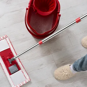 GRAREND 4-Section Spin Mop Replacement Head Handle, Compatible with Ocedar Mop Handle for EasyWring Mop Refills, 2.5-to-5 Foot Easy Cleaning Floor Head Mop for Floor Cleaning (Red - Germany Screw) - product information 6