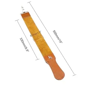 Grandslam Leather Strop for Straight Razor Sharpening and Smooth - Professional Straight Razor Knife Cowhide and Canvas Dual Strop (Type 1, Brown) - product information 5
