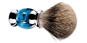 Grandslam Finest Badger Shaving Brush with Resin Handle- Engineered for the Best Shave of Your Life (Blue) - SHAVING BRUSH