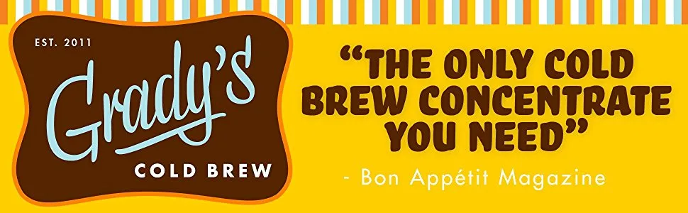 Grady's Cold Brew Coffee, Single Can with 4 (2oz.) Bean Bags, 12 Total Servings Original 4 Count (Pack of 1) - Banner